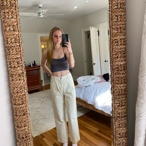Brandy Melville ivory painter pants